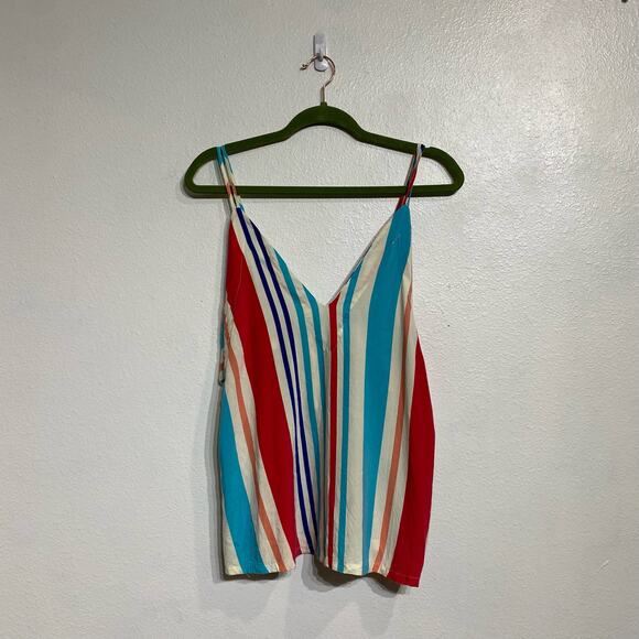 Lulu's Adrift Multi Striped Tank Top Sz M - Picture 2 of 12